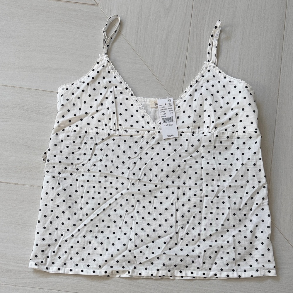 PacSun Black and White Polka Dot Camisole